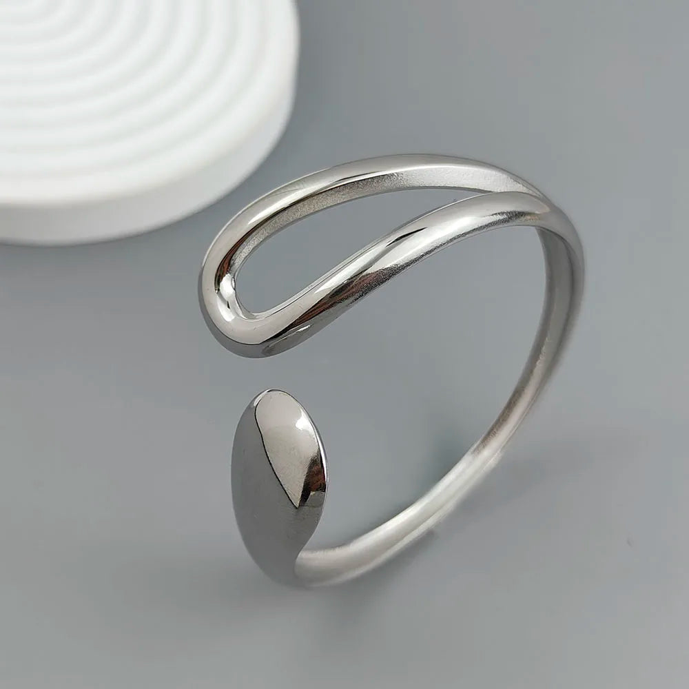 Serena Cascade - Elegant Steel Bracelet