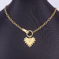 Aurivante – Gold Heart Pendant Link Necklace