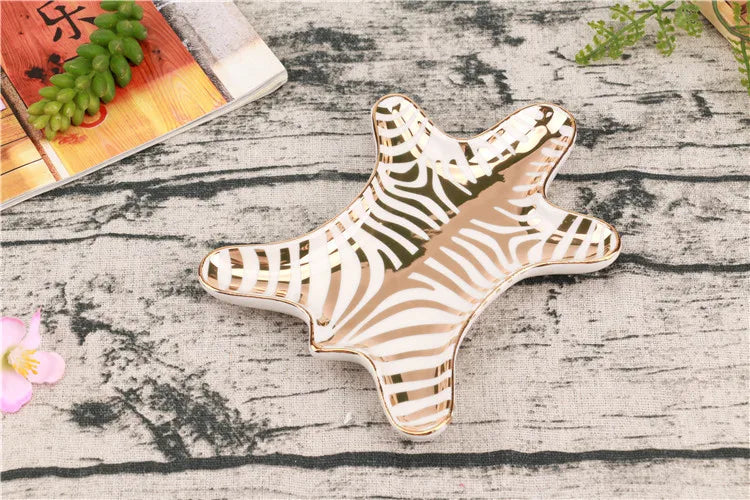Eloise Safari - Elegant Hand Painted Zebra Jewelry Holder