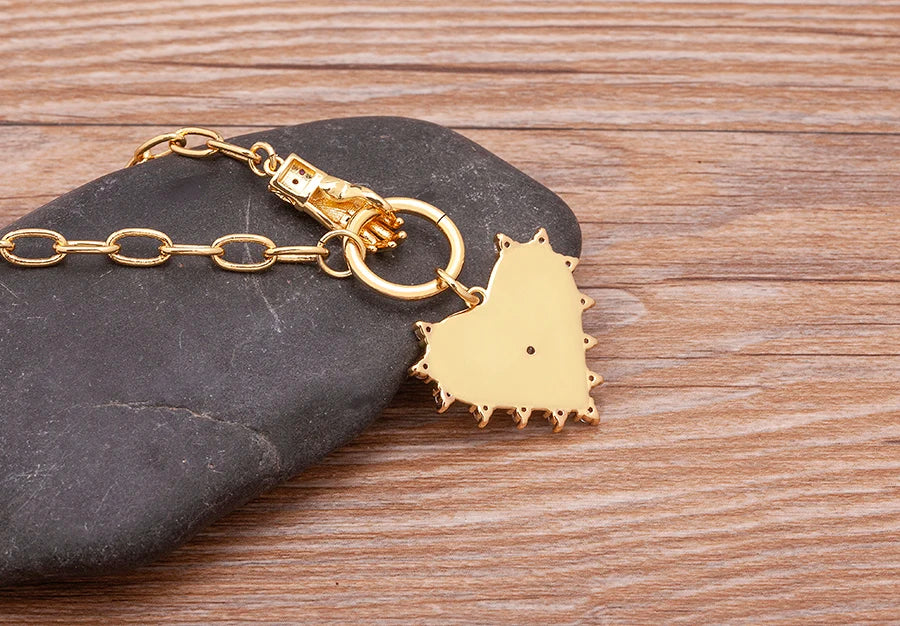 Aurivante – Gold Heart Pendant Link Necklace