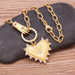 Aurivante – Gold Heart Pendant Link Necklace