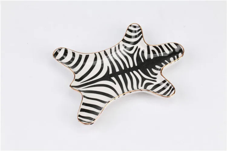 Eloise Safari - Elegant Hand Painted Zebra Jewelry Holder