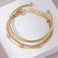 Celavienne – Triple-Layer Gold Zircon Bracelet Set
