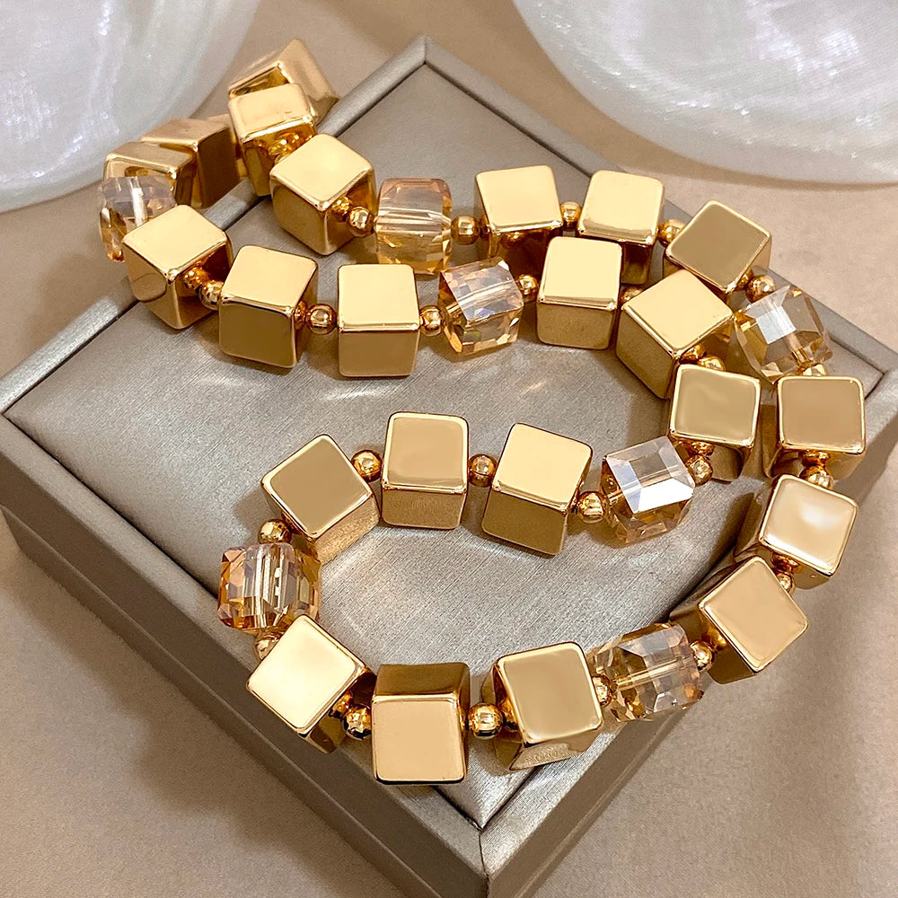 Ravienne – Bold Sculptural Gold Necklace & Bracelet