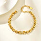 Florence Gleam – Mesh Chain Four-Leaf Flower Bracelet