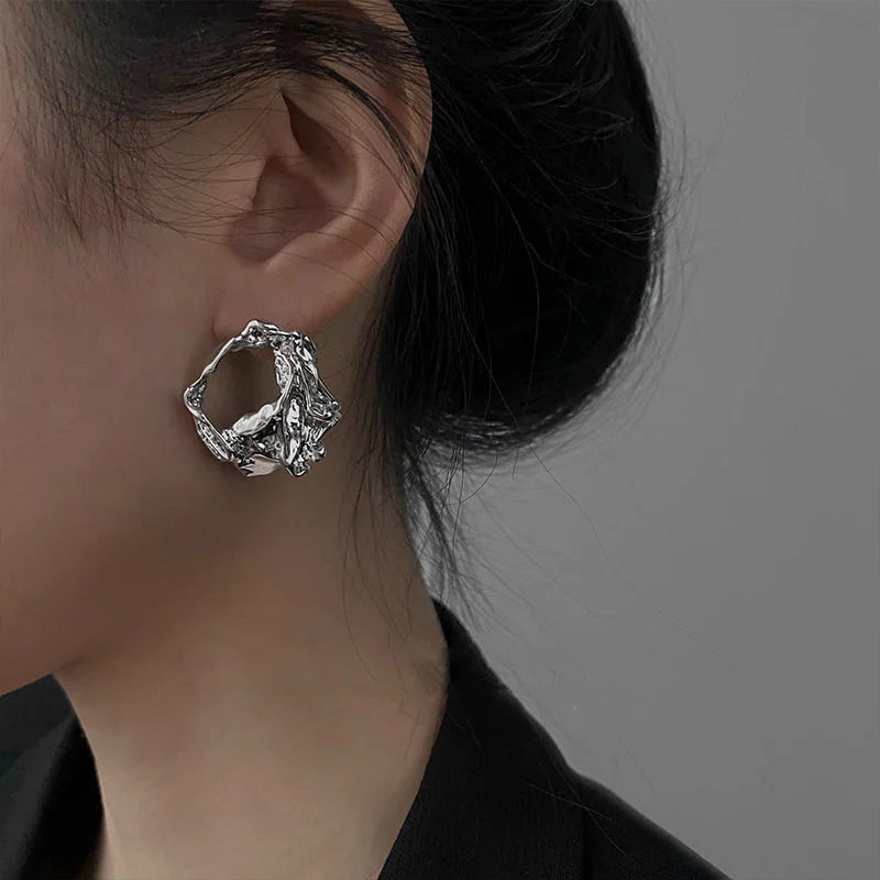 Dahlia Spark – Elegant Petal Stud Earrings