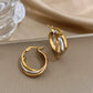 Trivelle – Sculptural Tri-Tone Twisted Hoop Earrings