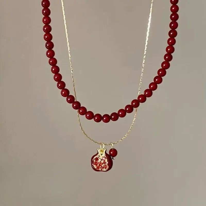 Pomelisse – Retro Pomegranate Collar Necklace
