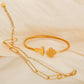 Cloveré Luxe – Elegant Double Cuban Chain Bracelet Set