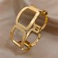 Orvessa – Bold Geometric Gold & Silver Cuff Bracelet