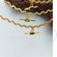 Verdessa Wave – Gold-Plated Wavy Stone Necklace