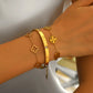 Fortuné Gleam – Vintage Clover Chain Bracelet Trio