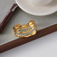 Lunara Bold – Minimalist Four-Layer Cuff Bracelet