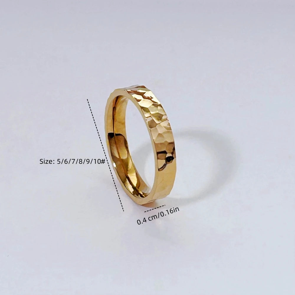 Isola Shine - Hammer Finish Gold Ring