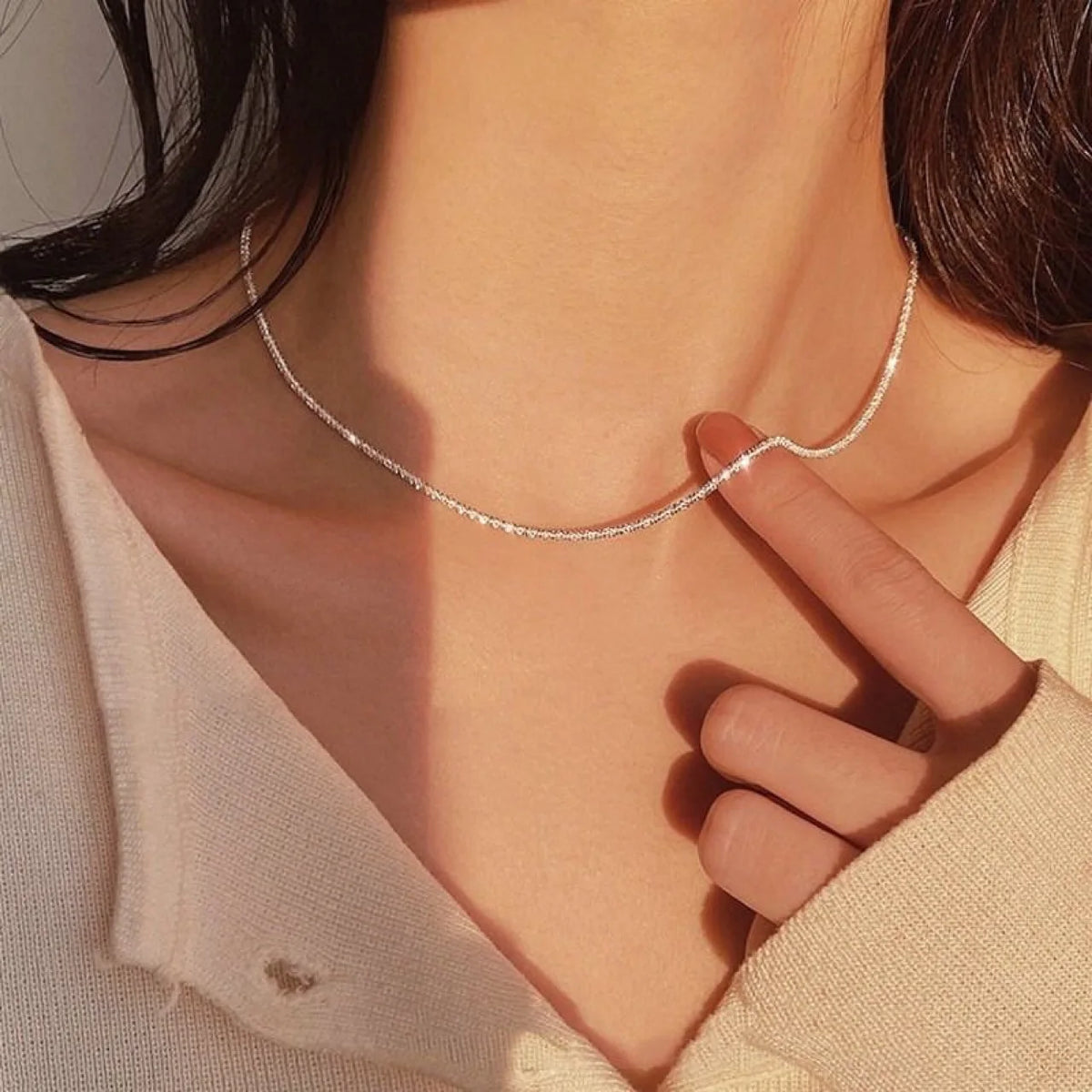 Celeste Shine – Silver Plated Necklace & Bracelet Set