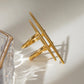 Isolde Parallel – Vintage Double Line Ring