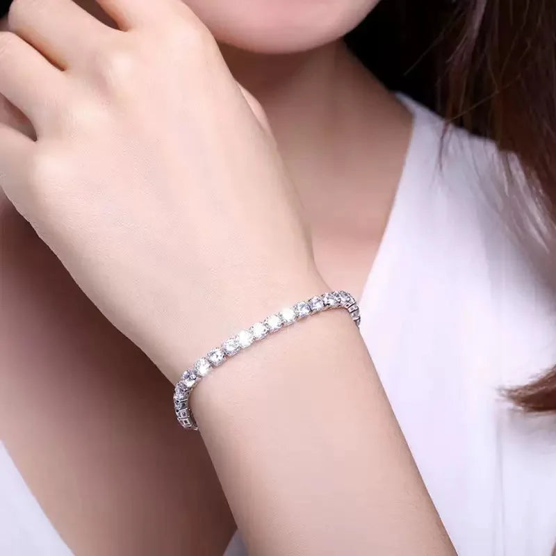 Zircona Luxe – 4mm Gold & Silver Tennis Bracelet