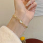 Zavielle – Geometric Gold-Plated Zircon Bracelet