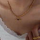 Verdessa Wave – Gold-Plated Wavy Stone Necklace