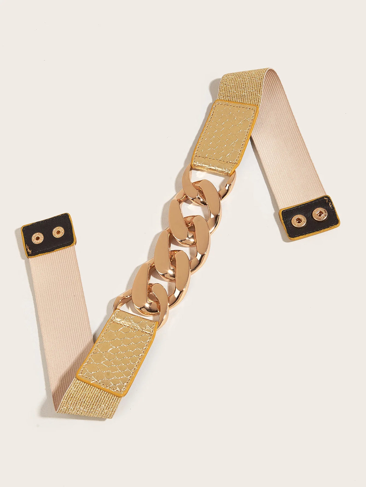 Isolde Radiance – Elastic Gold Chain Waist Belt