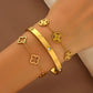 Fortuné Gleam – Vintage Clover Chain Bracelet Trio