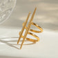 Isolde Parallel – Vintage Double Line Ring