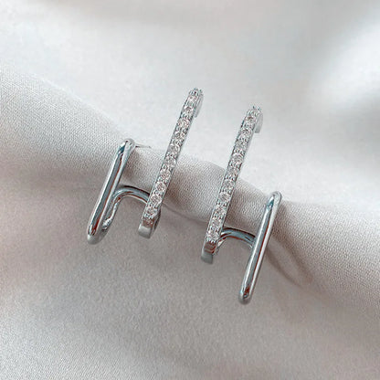 Eloise Charm – Double Row Gold Piercing Earrings