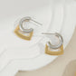 Aurivelle Duo – Mixed Gold & Silver Hoop Earrings