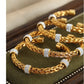 Virelia Weave – Gold-Plated Woven Cuff Bracelet