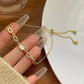 Zavielle – Geometric Gold-Plated Zircon Bracelet