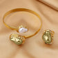 Luna Grace – Pearl Ring & Bracelet Set