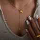 Auribear Charm – Gold-Plated Hollow Bear Necklace