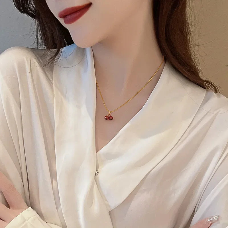 Calista Berry – Cherry Pendant Necklace