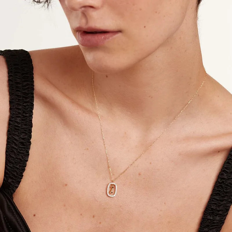 Initialisse – 925 Sterling Silver Personalised Initial Pendant Necklace ✨