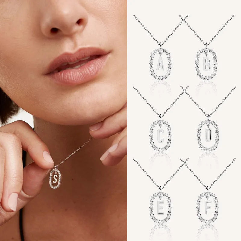 Initialisse – 925 Sterling Silver Personalised Initial Pendant Necklace ✨