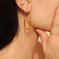 Lunaris Pin – 18K Gold Minimalist Hoop Earrings
