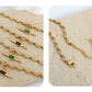 Verdessa Wave – Gold-Plated Wavy Stone Necklace