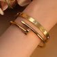 Selene Charm – Luxury Gold Zircon Bangle