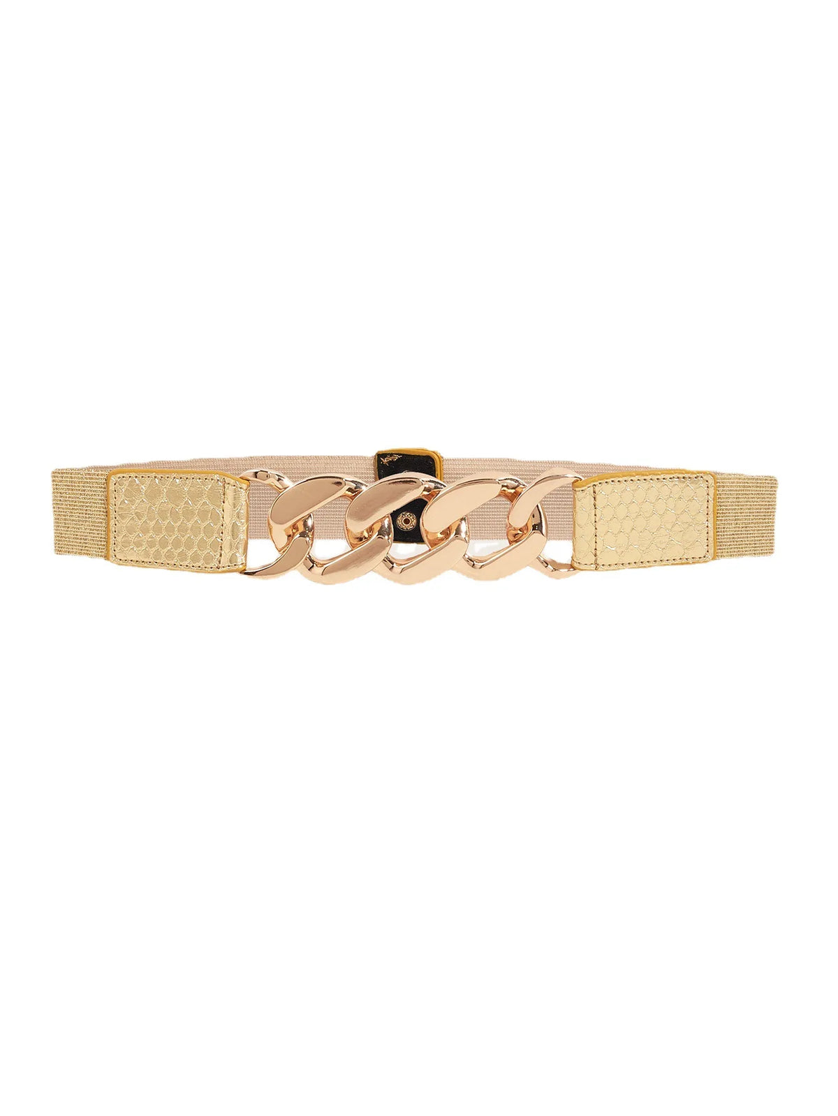 Isolde Radiance – Elastic Gold Chain Waist Belt