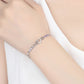 Amorelle Heart – 925 Sterling Silver Purple Zircon Bracelet