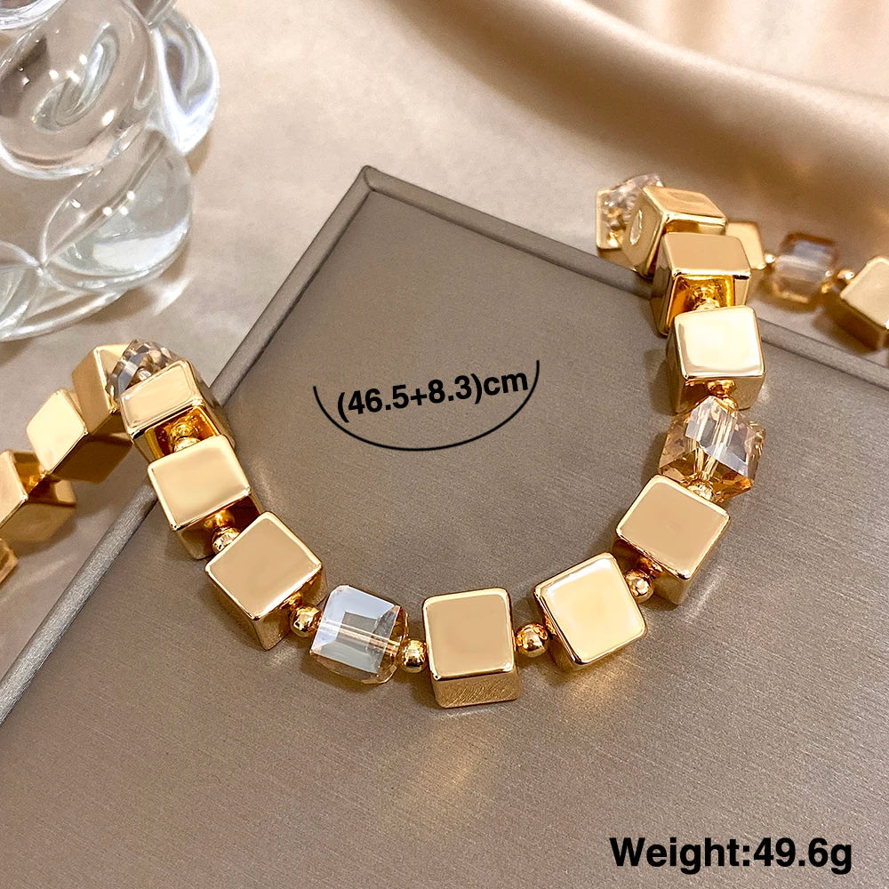 Ravienne – Bold Sculptural Gold Necklace & Bracelet