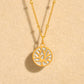 Coralia Charm – Golden Coral Bead Necklace