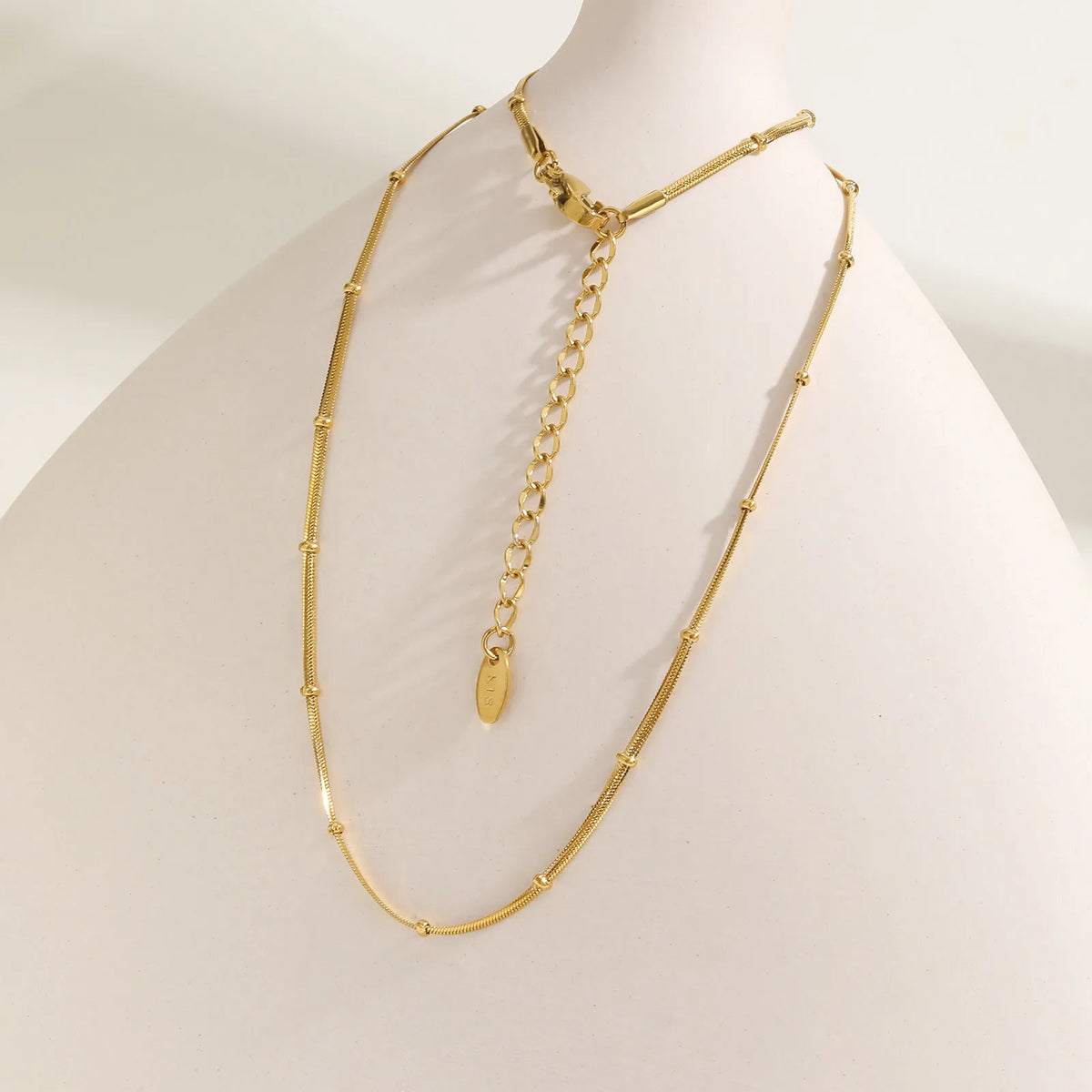 Serpella Glow – Gold-Plated Snake Bead Bracelet