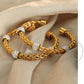 Virelia Weave – Gold-Plated Woven Cuff Bracelet