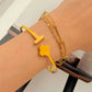 Cloveré Luxe – Elegant Double Cuban Chain Bracelet Set