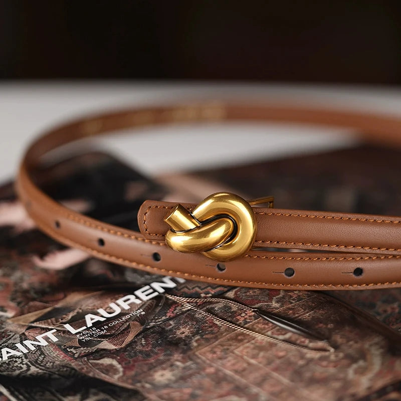 Celestia Knot – Elegant Leather Waist Belt