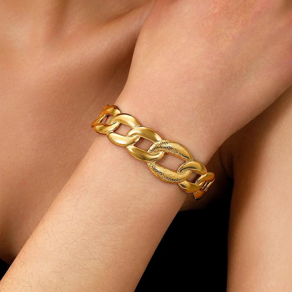 Aurielle Link – Gold Plated Chain Bracelet
