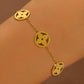 Fortuné Gleam – Vintage Clover Chain Bracelet Trio