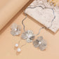 Aurielle Petal Glow – Women’s Pearl Pendant Choker & Earrings