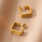 Aurora Square – Gold Plated Stainless Steel Women’s Stud Earrings